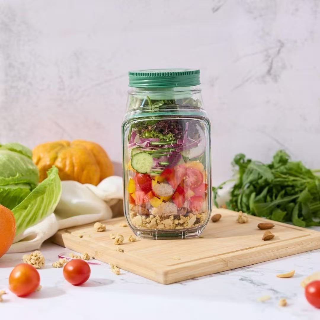 Salad Storage Container with Dressing Pod